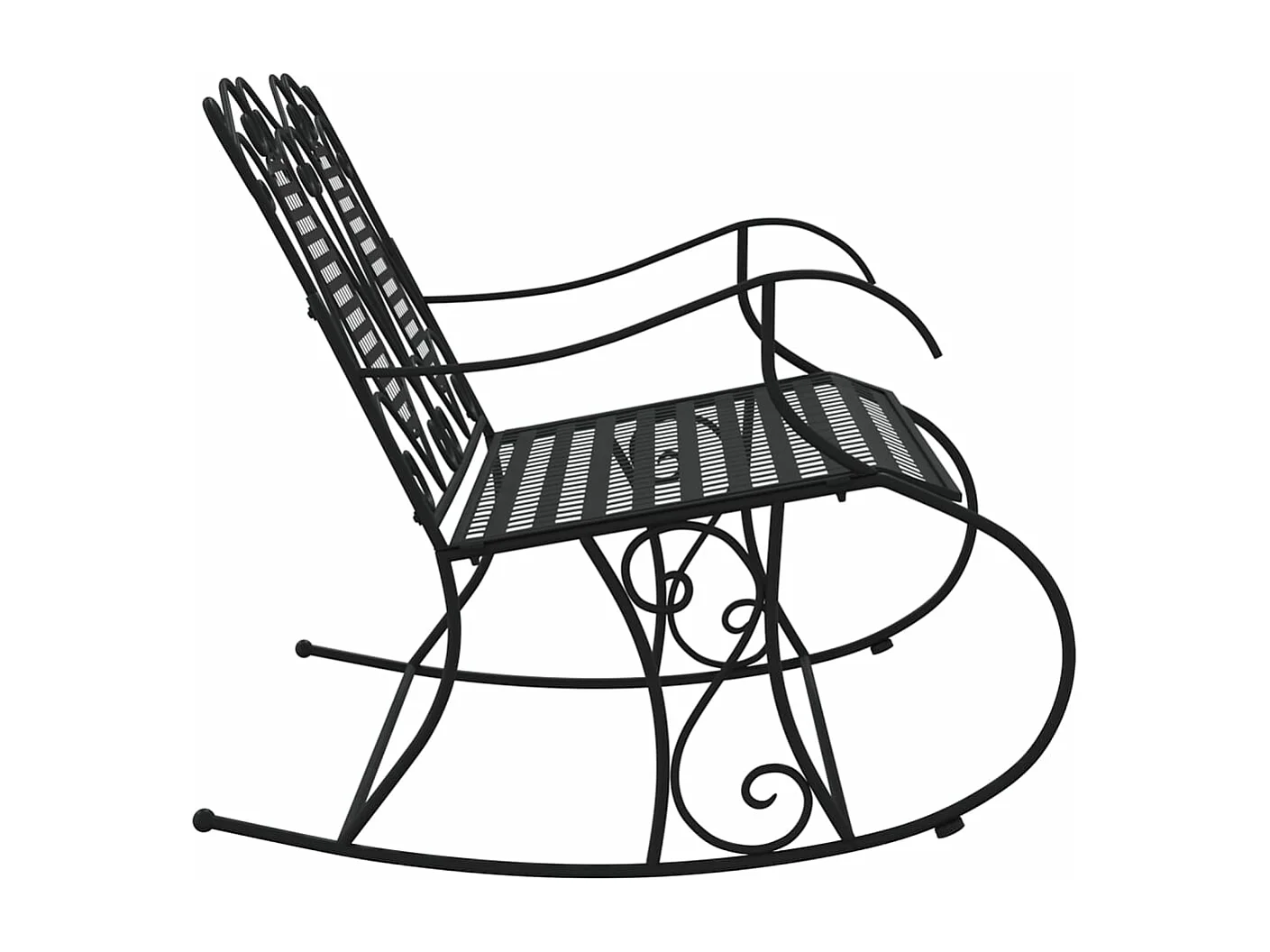 Banc à bascule 2 places 113 cm Noir Acier REO44502