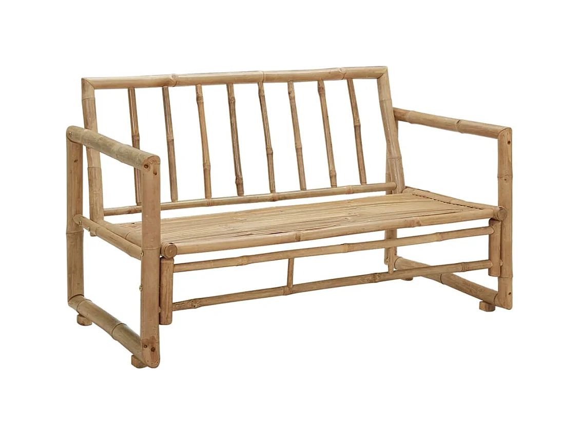 Tuinbank met kussens 115 cm bamboe NL974883