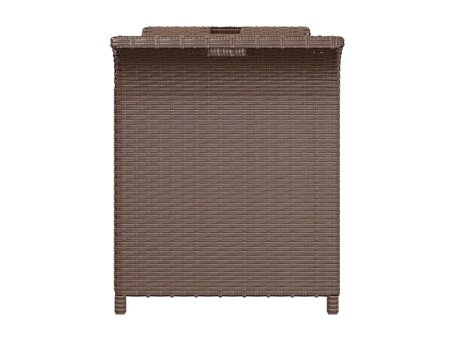 Banc de jardin avec coussin marron 116x46x57 cm résine tressée REO66078