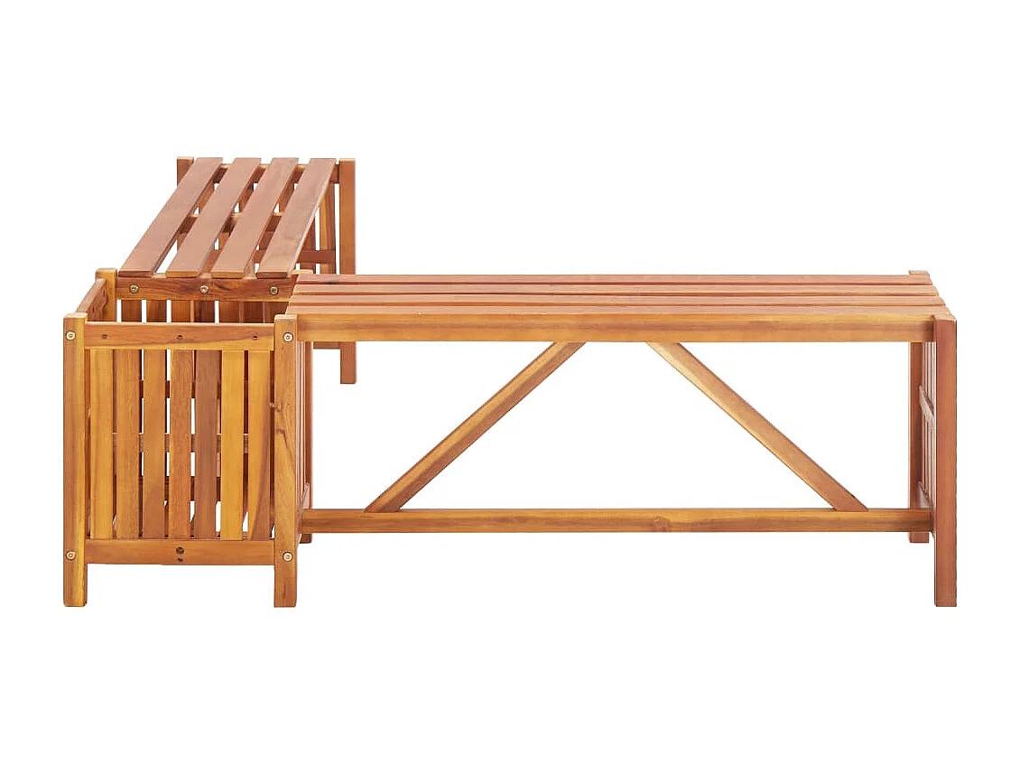 Banc de jardin et jardinière 117x117x40 cm Bois solide d'acacia REO59895