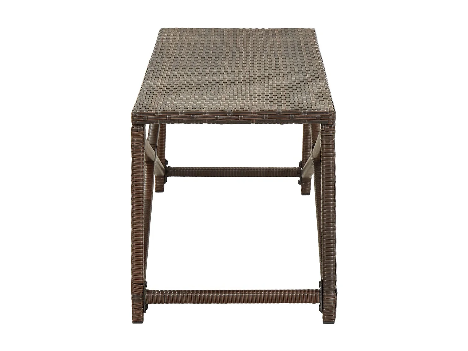 Banc de jardin 120 cm Résine tressée Marron REO22212