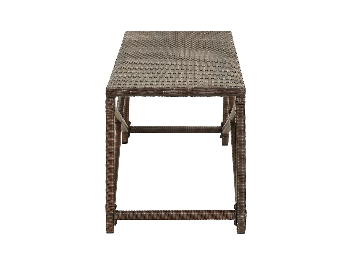 Banco de jardim 120 cm vime PE castanho PT586768