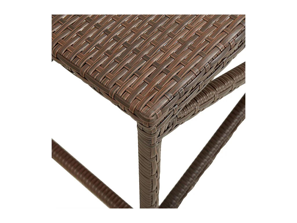 Banco de jardim 120 cm vime PE castanho PT586768