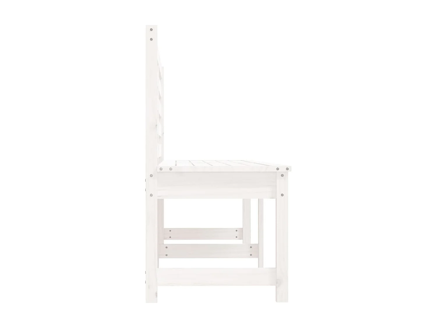 Banc de jardin blanc 201,5 cm bois massif de pin REO28074