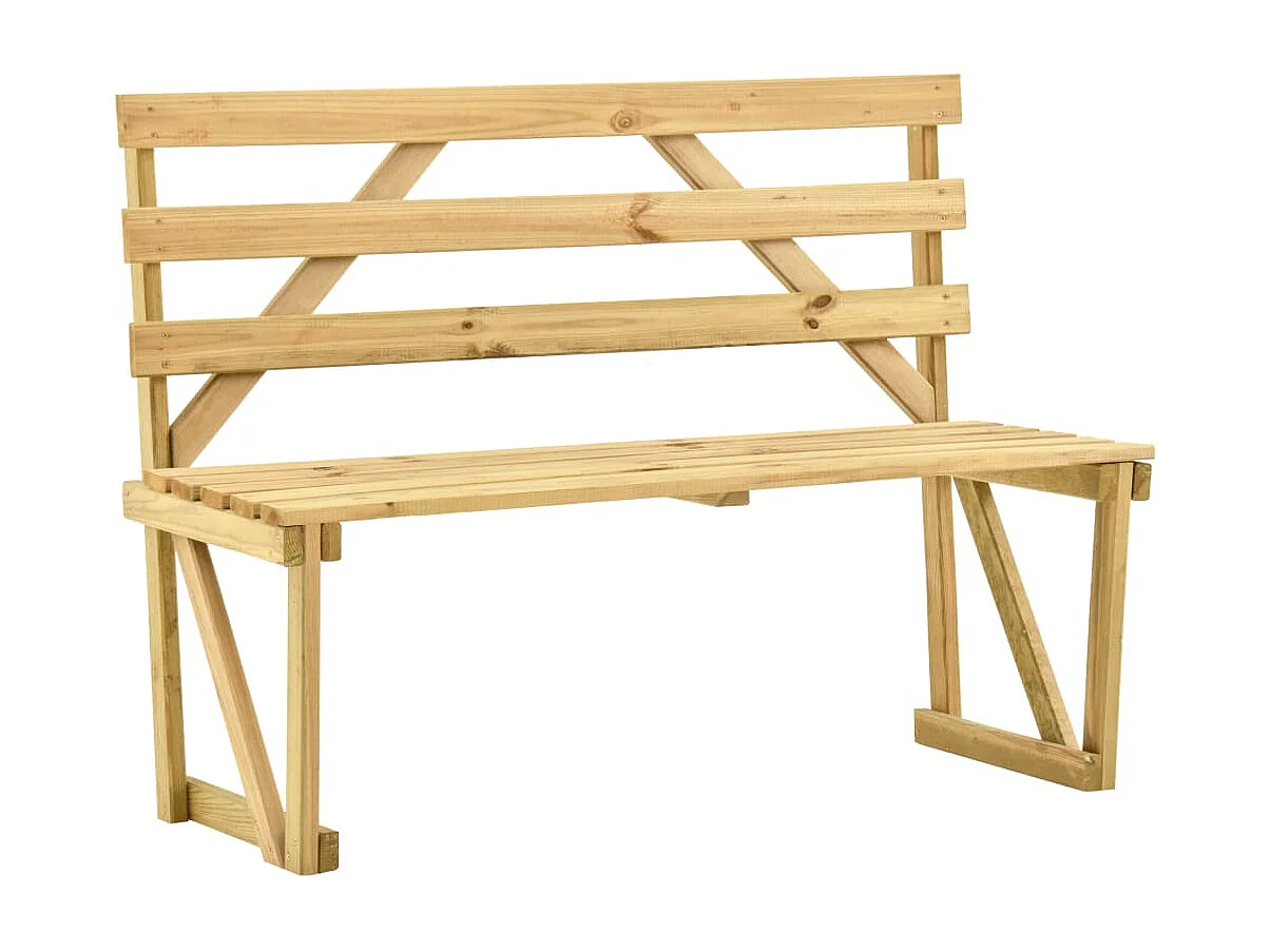 Tuinbank 120 cm geïmpregneerd grenenhout NL628305