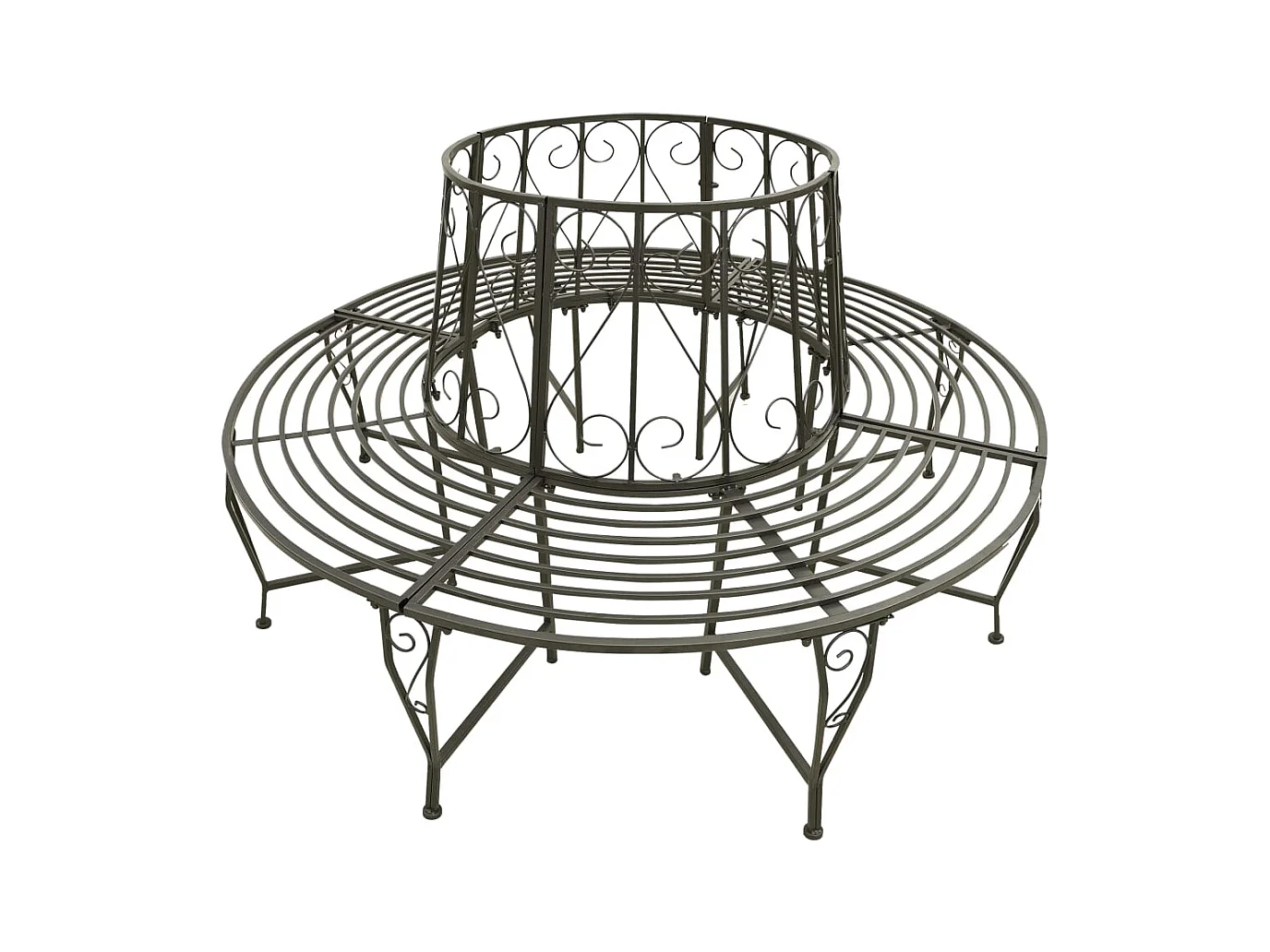 Banc circulaire de jardin 160 cm Acier REO72794