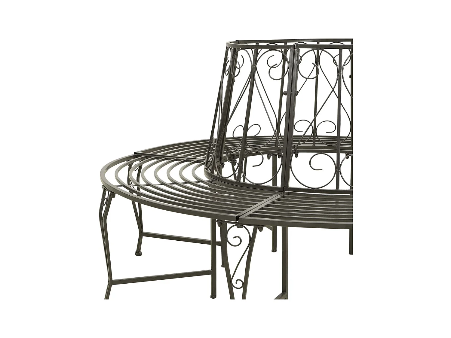 Banc circulaire de jardin 160 cm Acier REO72794