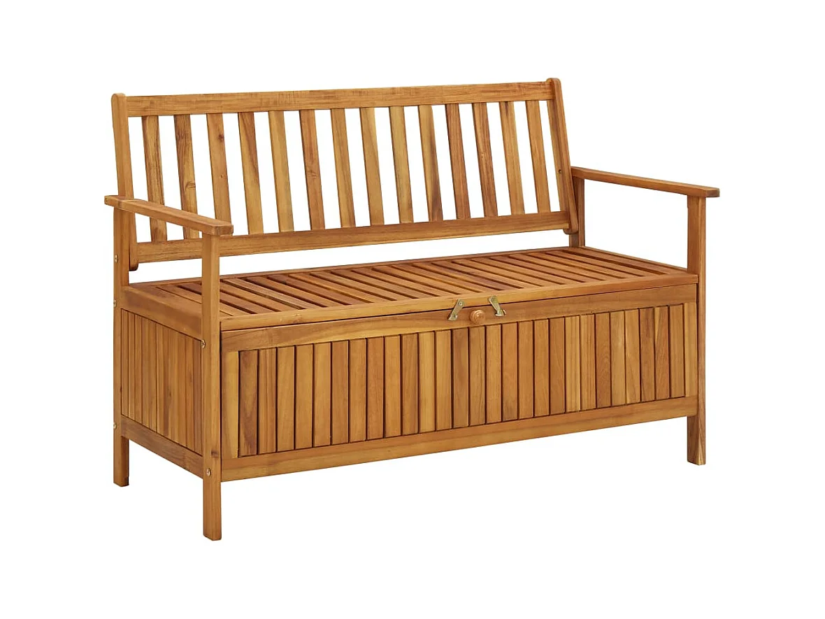 Banc de rangement de jardin 120 cm Bois d'acacia solide REO75568