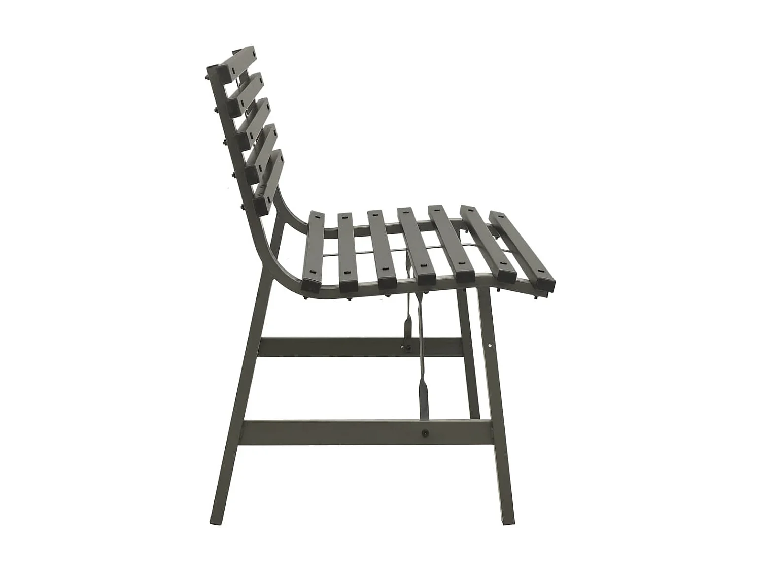 Banc de jardin 110 cm Acier Noir REO41856