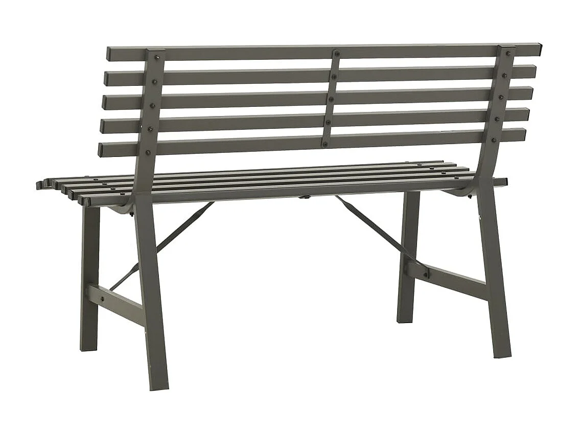 Banc de jardin 110 cm Acier Noir REO41856
