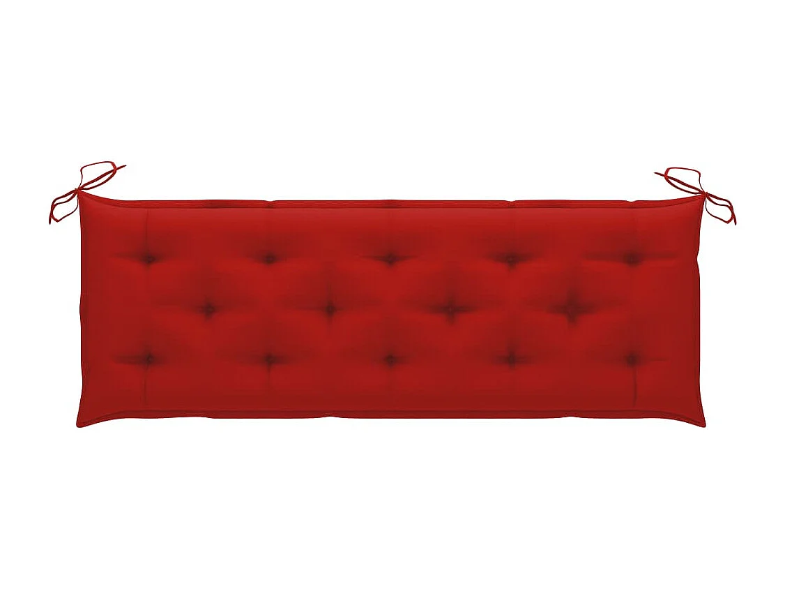 Banc de jardin empilable et coussin 159 cm Bois de teck massif REO81571