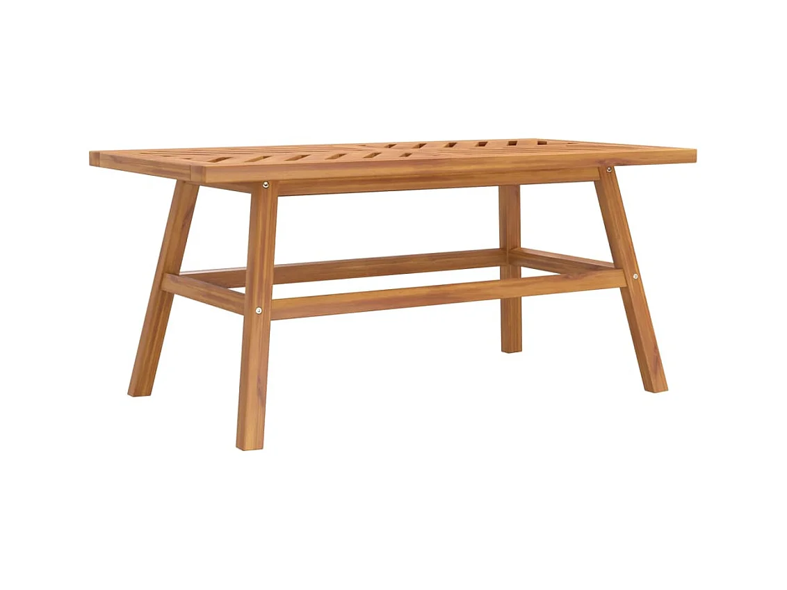 2-tlg. Garten-Sitzgruppe: Sofa + Tisch | Garten-Lounge-Set Massivholz Akazie -GKD437666