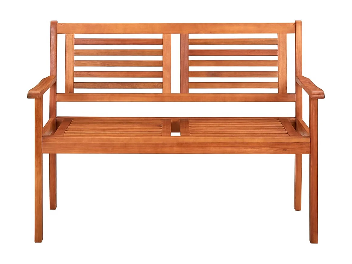 Banc de jardin 2 places 120 cm Bois d'eucalyptus solide REO20718
