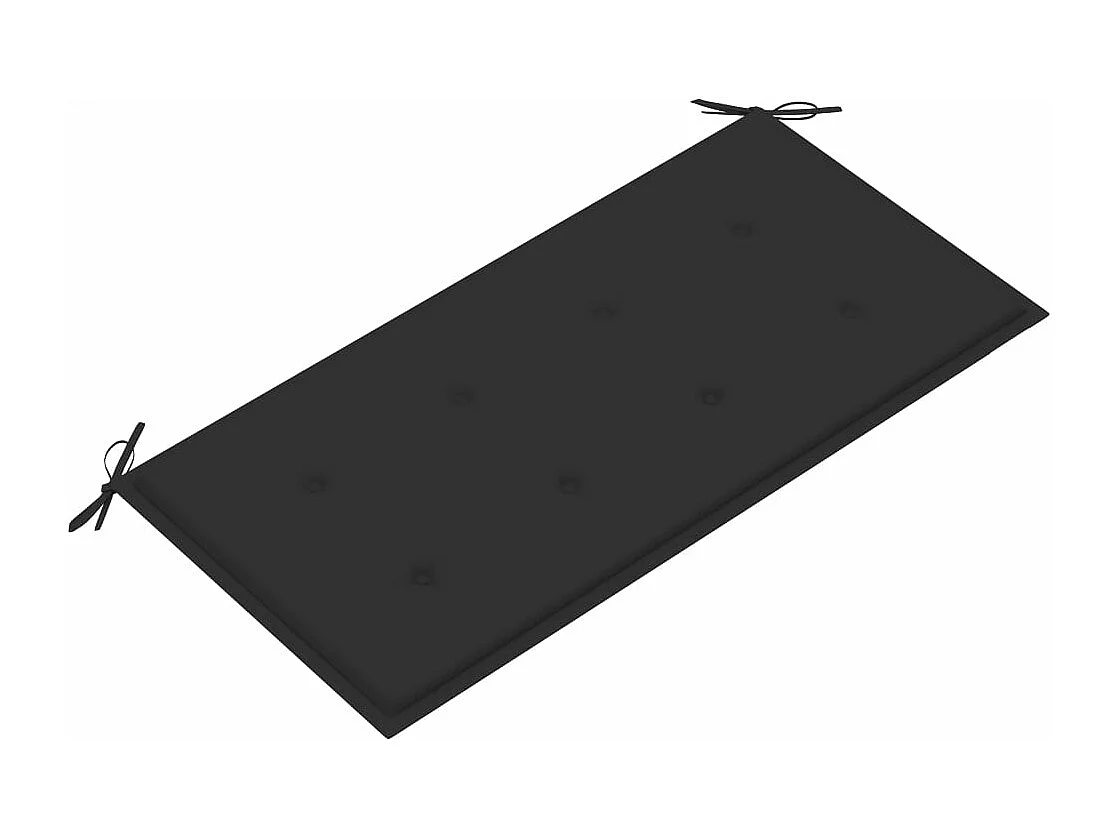 Banc de jardin et coussin anthracite 112 cm Bois de teck massif REO69859