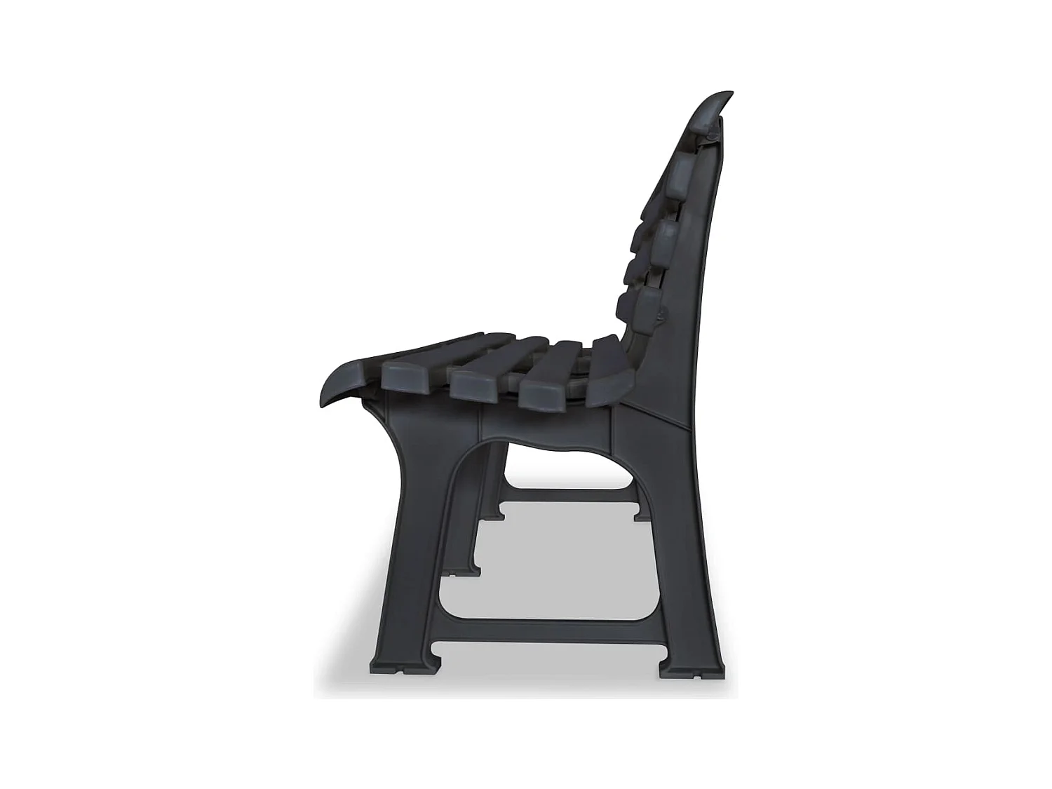 Tuinbank 145,5 cm kunststof antraciet NL296966