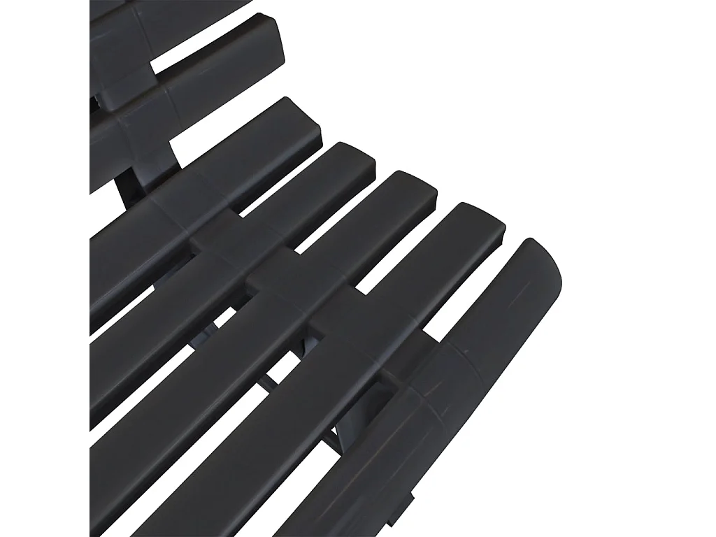Banc de jardin 145,5 cm Plastique Anthracite REO15604