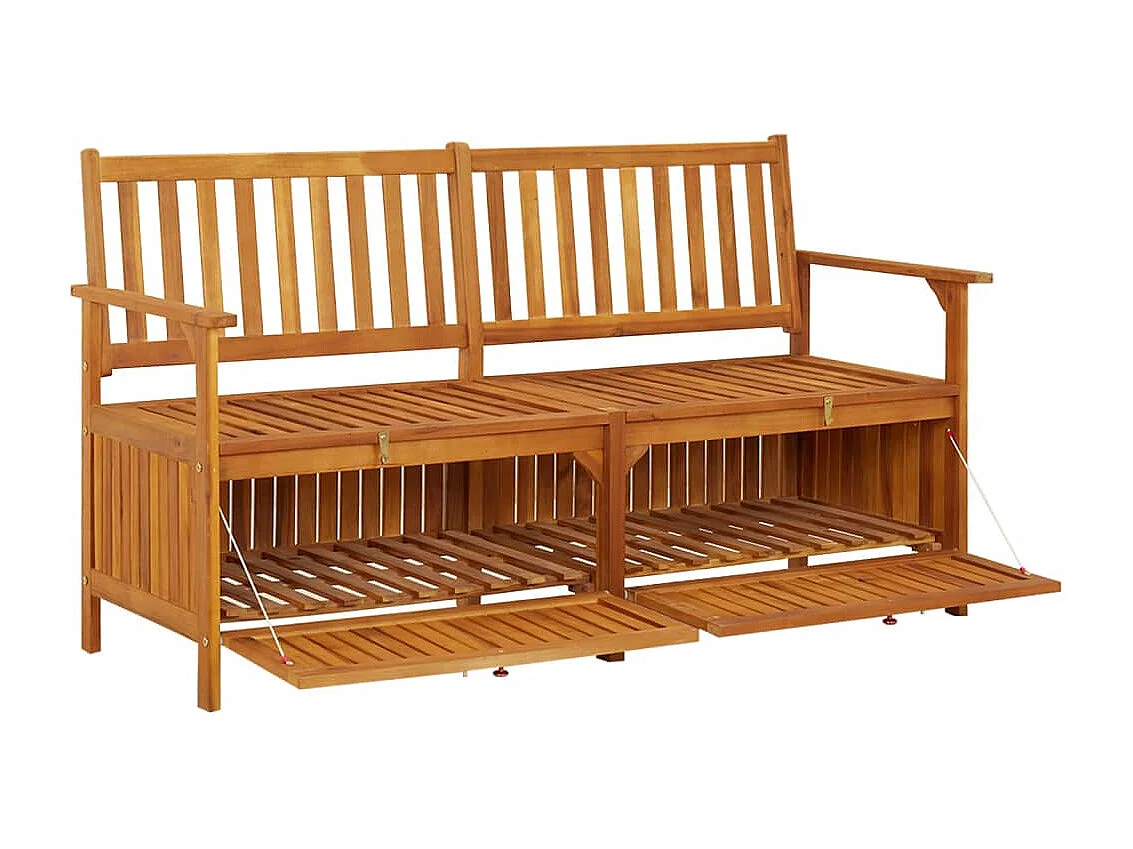 Banc de rangement 148 cm Bois d'acacia solide REO90200