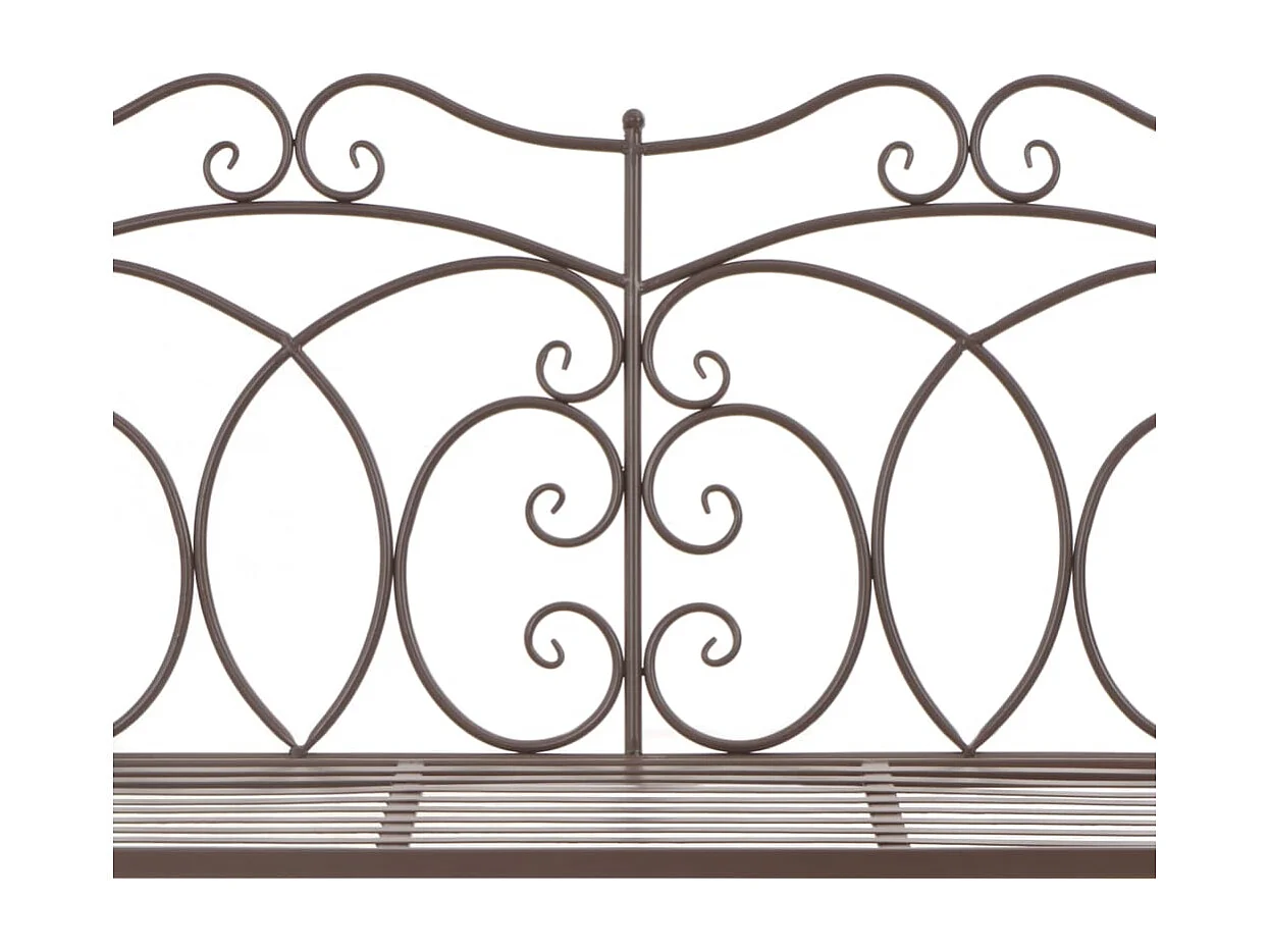 Banco de jardim 104 cm ferro antigo castanho PT499180