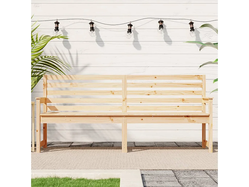 Banc de jardin 203,5x48x91,5 cm bois massif de pin REO64420