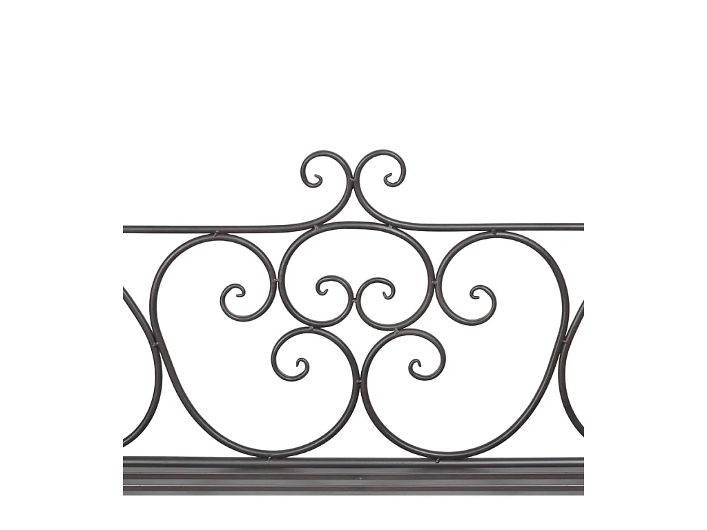 Banc de jardin 132 cm Acier Antique Marron REO92810