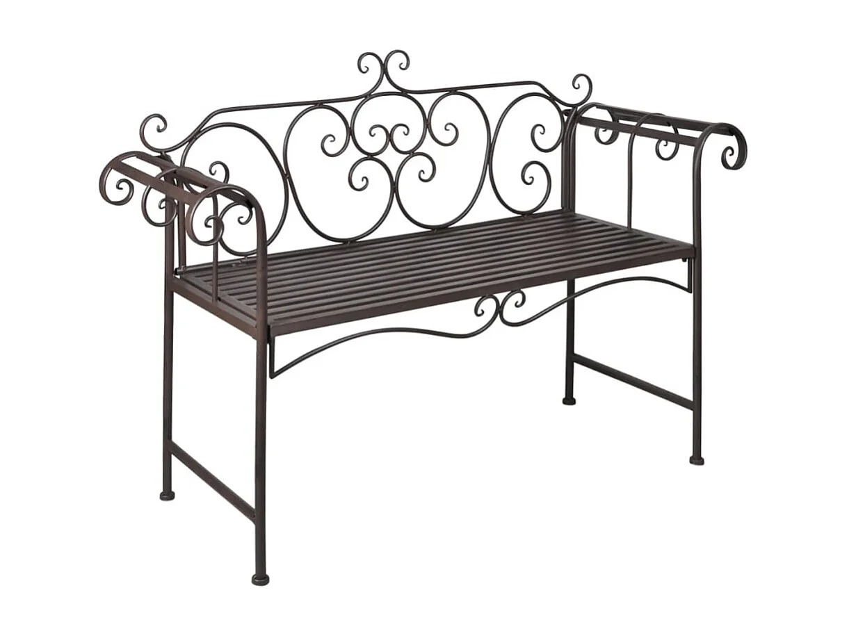 Banco de jardim 132 cm aço antigo castanho PT662787