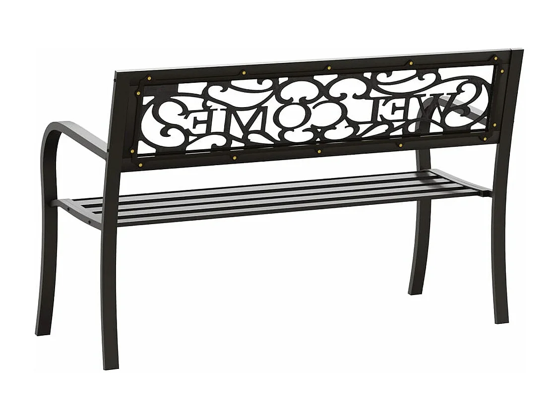 Banc de jardin 125 cm Acier Noir REO56142