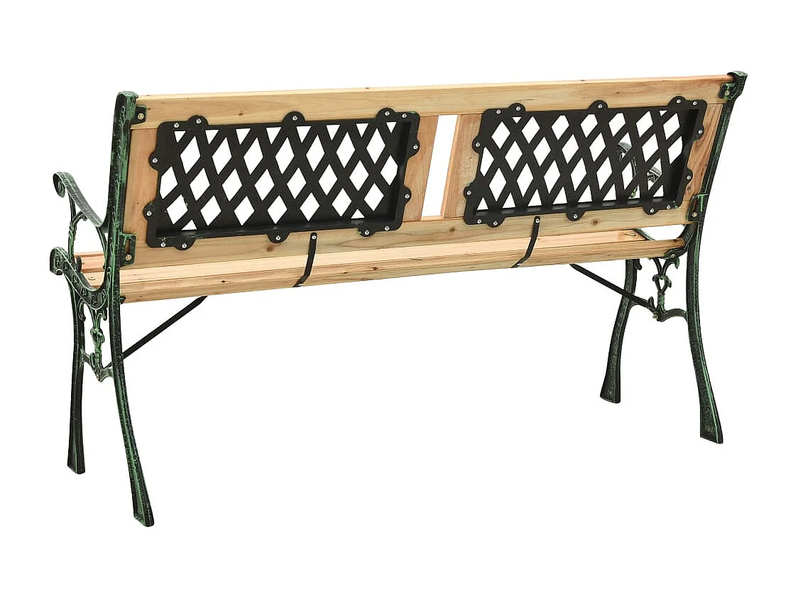Banc de jardin 122 cm Fonte et bois de sapin massif REO79879