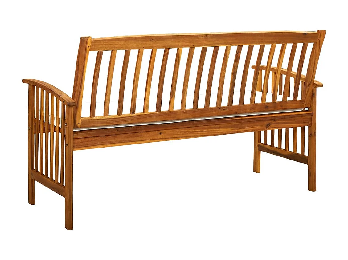 Banc de jardin avec coussin 147 cm Bois d'acacia massif REO26278