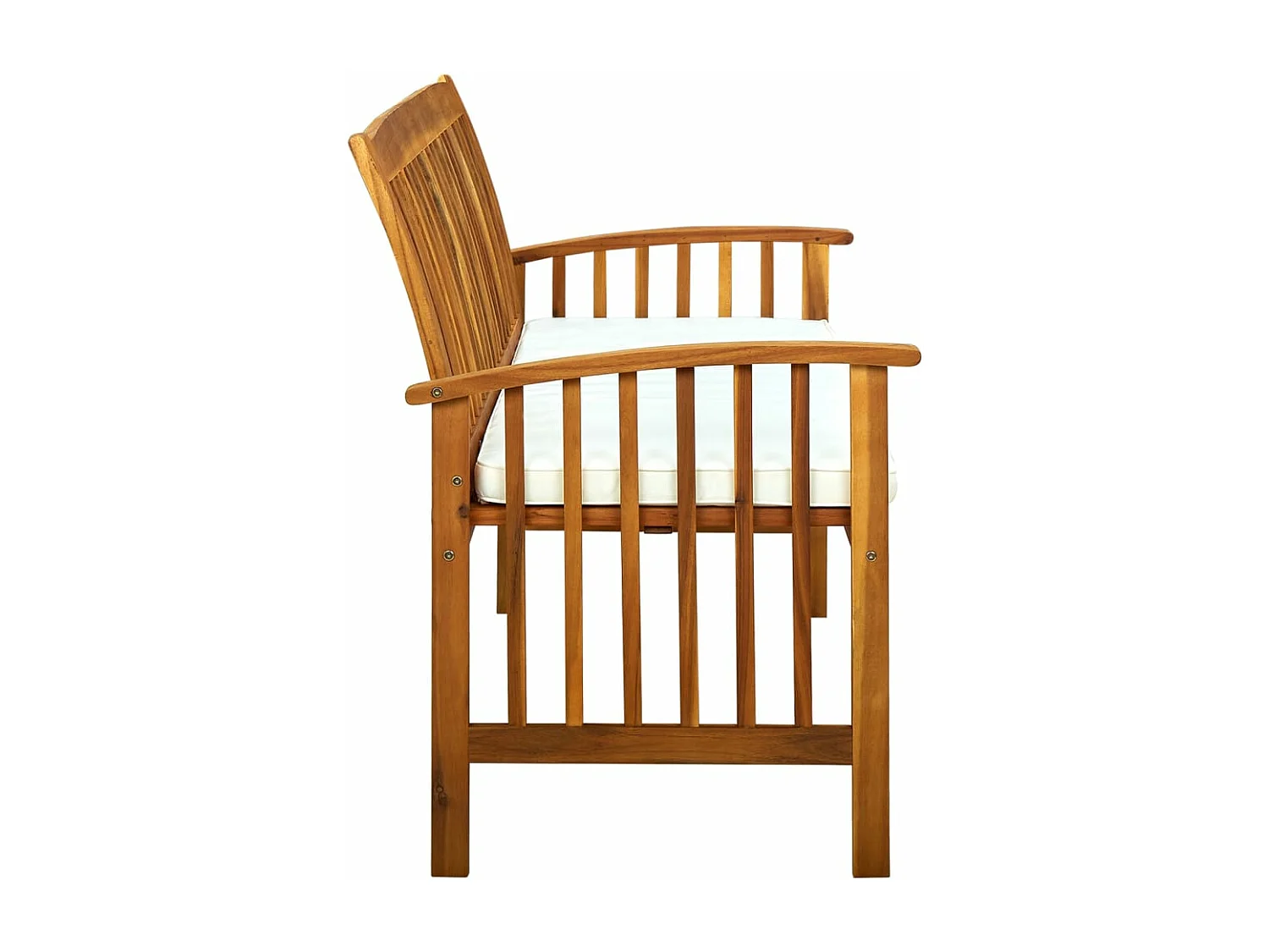 Banco de jardín con cojín madera maciza de acacia 147 cm ES20717