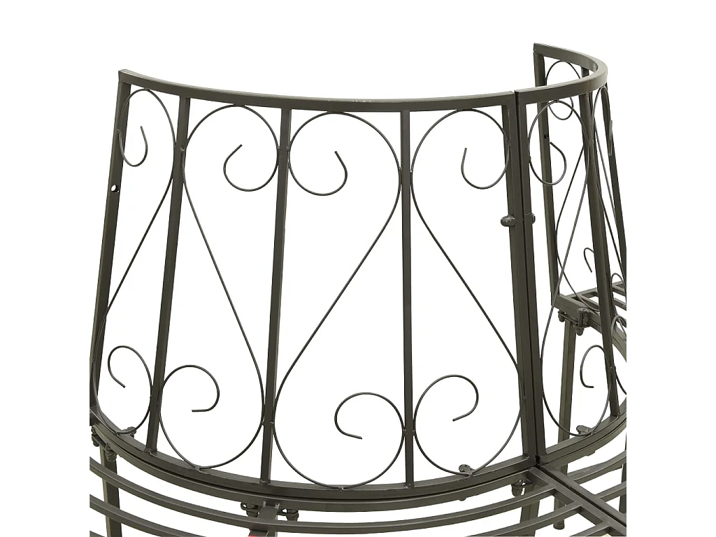 Banc d'arbre de jardin Demi-rond 160 cm Acier REO83004