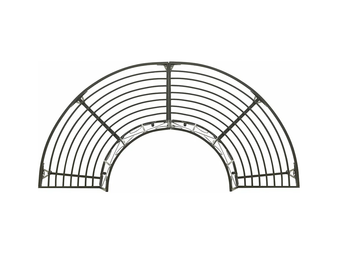 Banc d'arbre de jardin Demi-rond 160 cm Acier REO83004