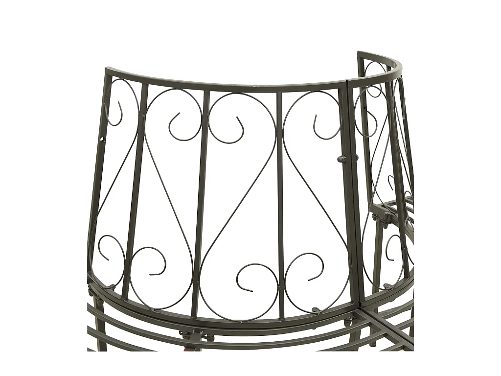 Banc d'arbre de jardin Demi-rond 160 cm Acier REO83004
