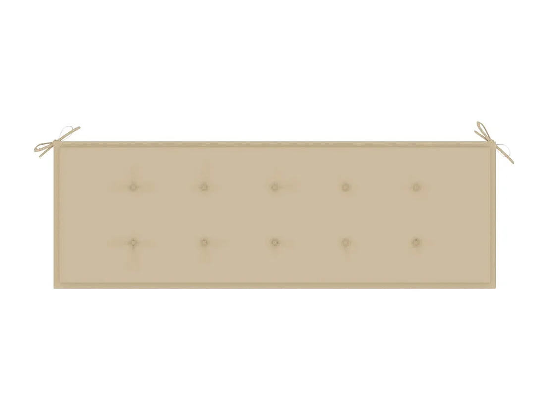 Banc de jardin empilable et coussin 159 cm Bois de teck massif REO30615