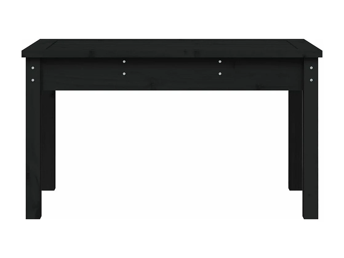 Banco de jardim 80x44x45 cm madeira de pinho maciça preto PT121225