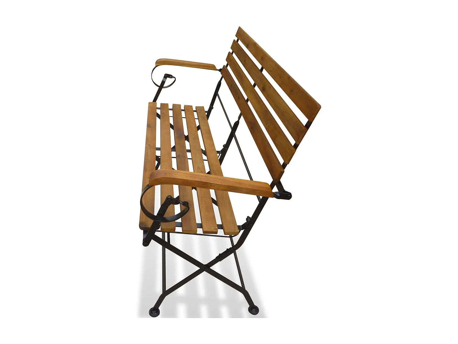 Banc pliable de jardin 112 cm Bois d'acacia solide REO33742