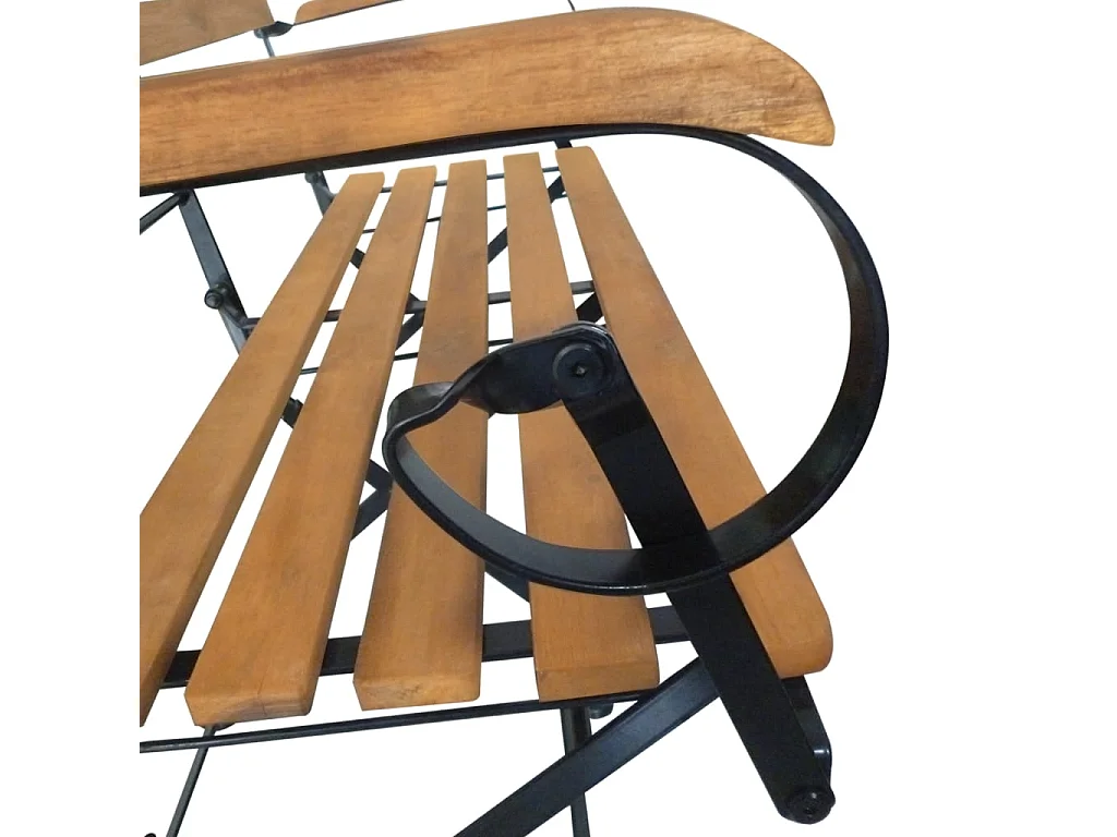 Banc pliable de jardin 112 cm Bois d'acacia solide REO33742