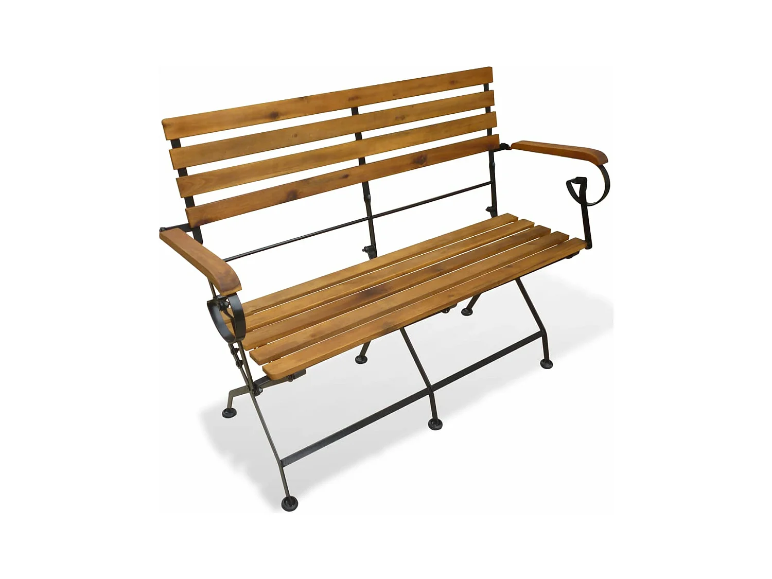 Banc pliable de jardin 112 cm Bois d'acacia solide REO33742