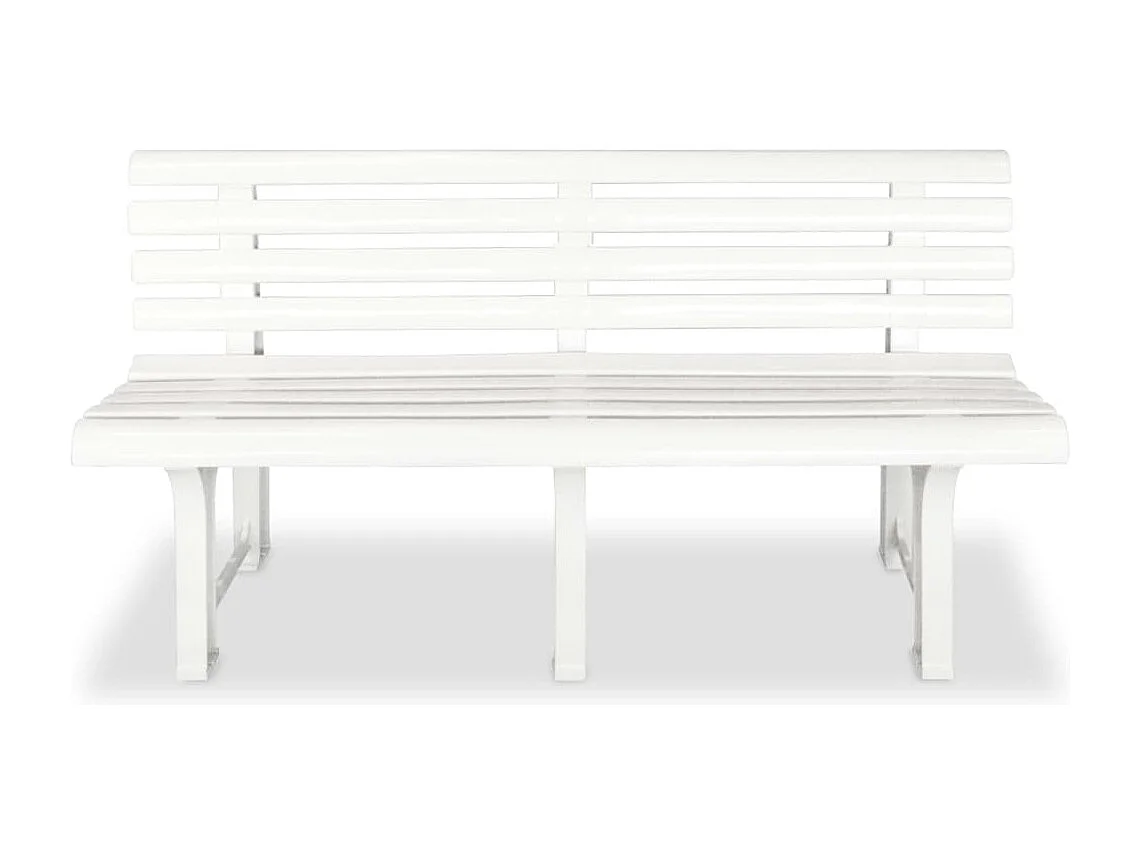Banc de jardin 145,5 cm Plastique Blanc REO21552
