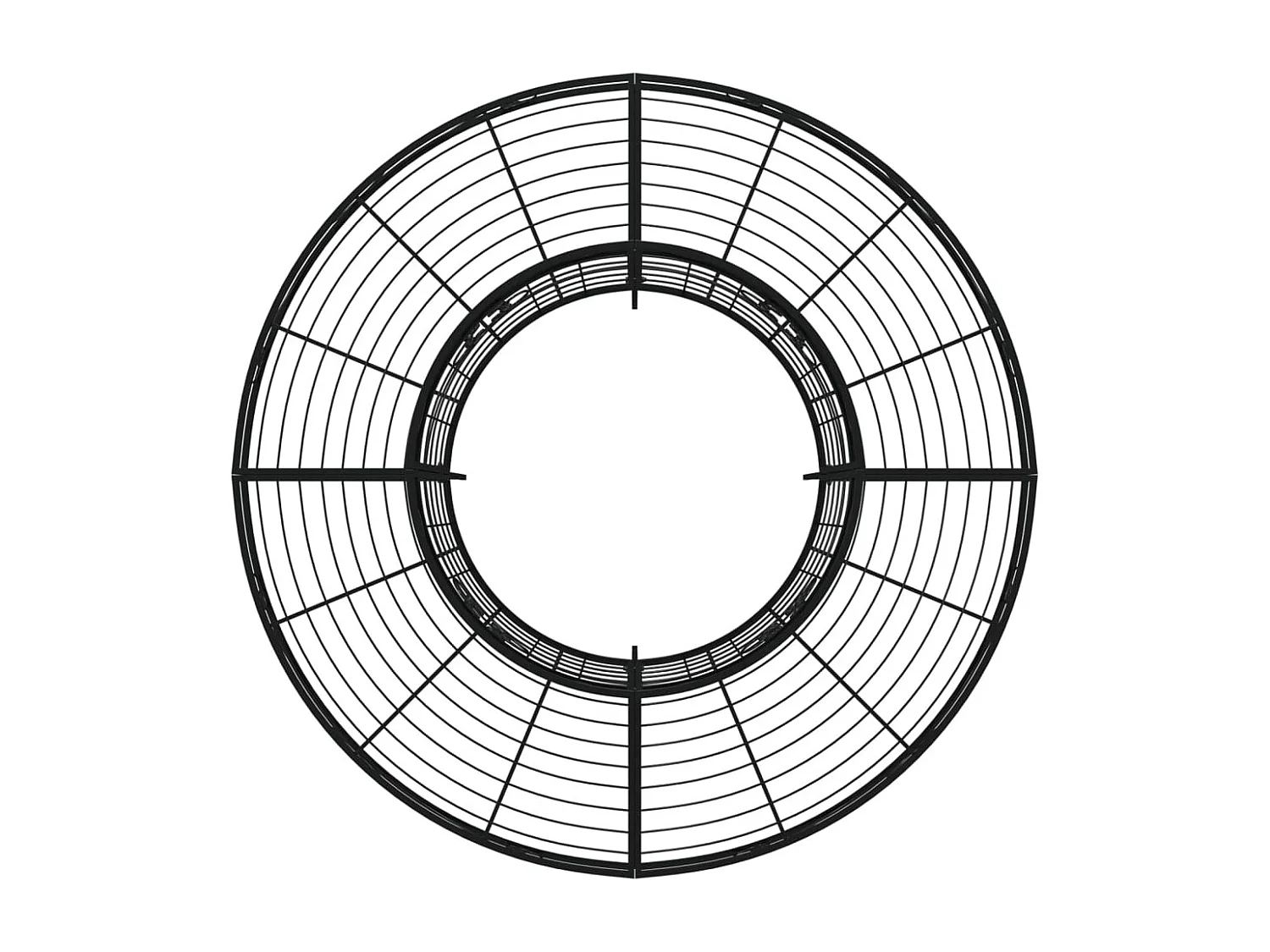 Banc circulaire tour d'arbre Ø137 cm Noir Acier REO42967