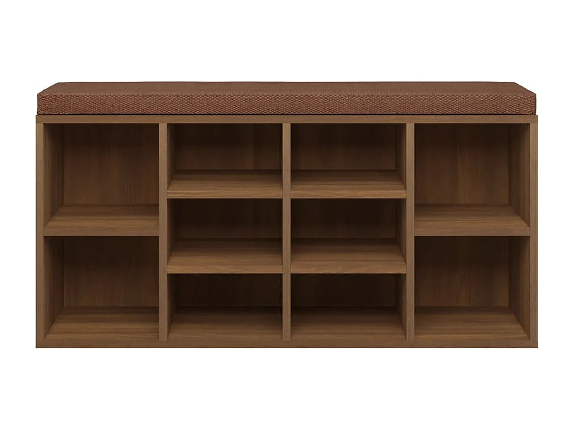 Banc à chaussures Chêne marron 103x30x48 cm Bois d'ingénierie REO47601