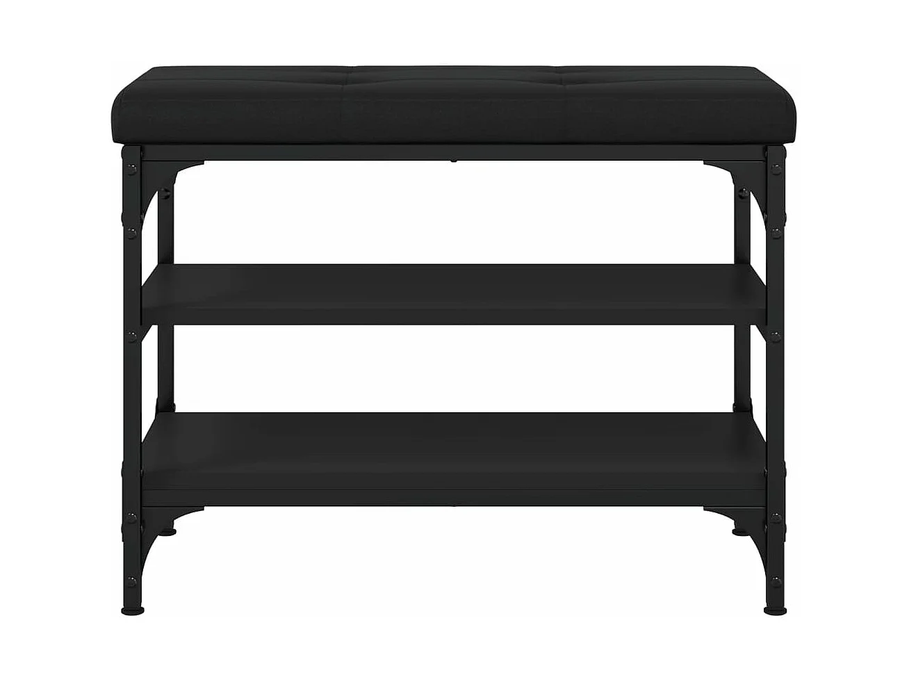 Schoenenbank 62x32x47 cm bewerkt hout zwart NL798464