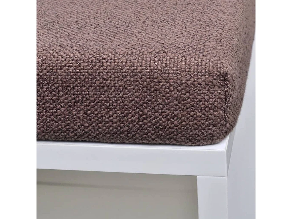 Banc de rangement à chaussures 10 compartiments Blanc REO46663