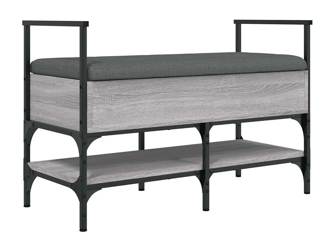 Banc à chaussures sonoma gris 85,5x42x57,5 cm bois d'ingénierie REO70066