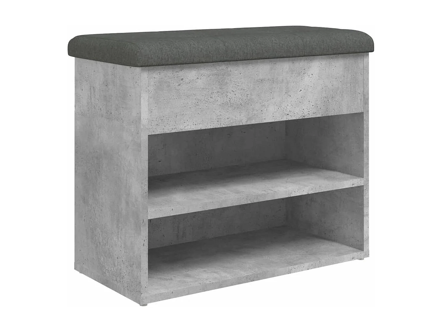 Banc à chaussures gris béton 62x32x50 cm bois d'ingénierie REO64287