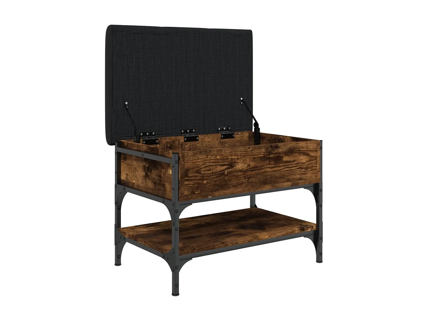 Banc à chaussures chêne fumé 62x42x45 cm bois d'ingénierie REO18410