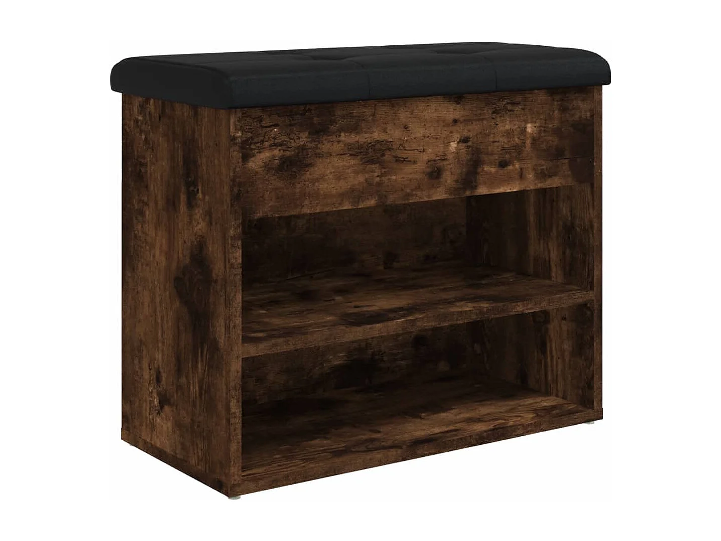 Schoenenbankje 62x32x50 cm bewerkt hout gerookt eikenkleurig BE425647