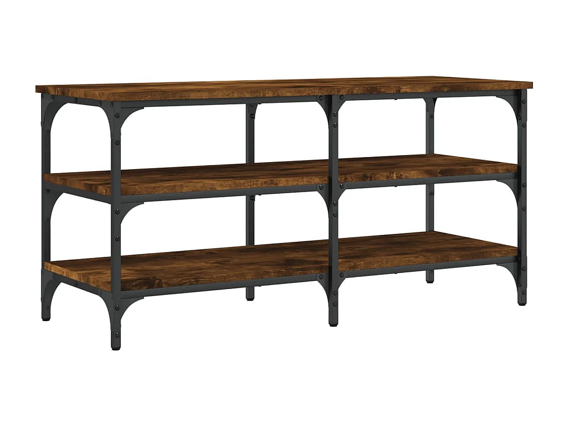 Schoenenbankje 100x38,5x49 cm bewerkt hout gerookt eikenkleurig NL579283