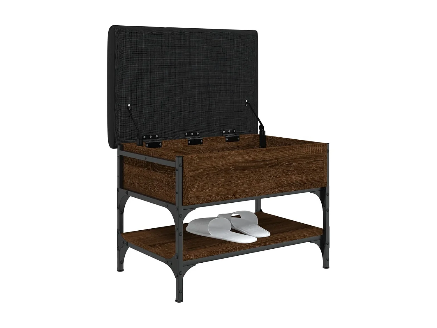 Banc à chaussures chêne marron 62x42x45 cm bois d'ingénierie REO43703