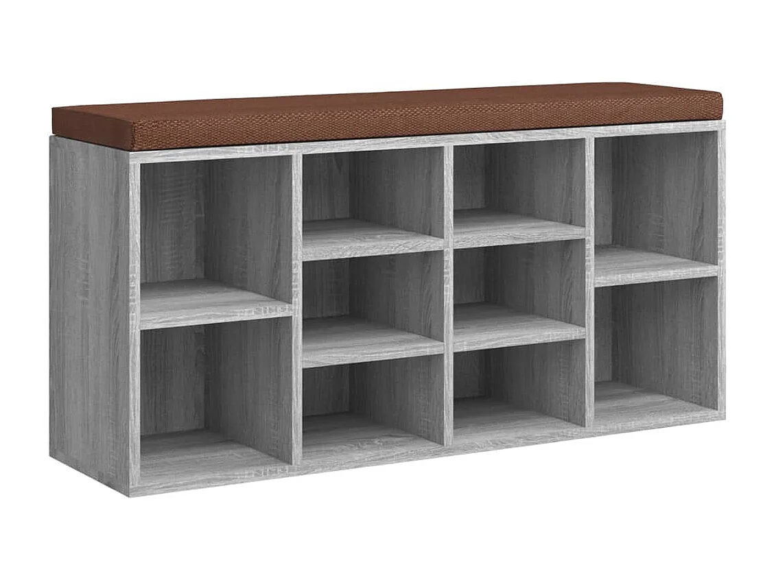 Banc à chaussures Sonoma gris 103x30x48 cm Bois d'ingénierie REO69770