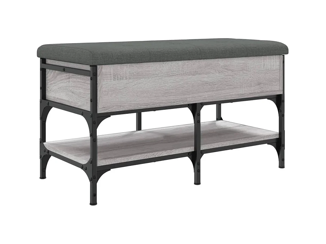 Banc à chaussures sonoma gris 82x42x45 cm bois d'ingénierie REO90330